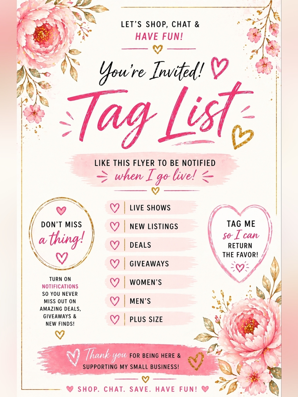 Like to be notified! I'm going live! 🌟🛍